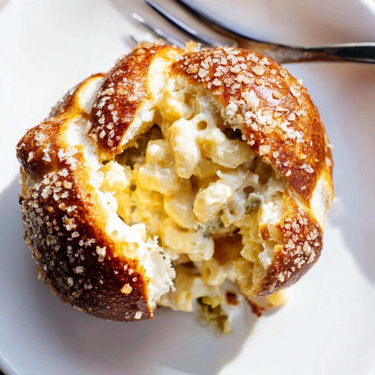 Homemade Mac and Cheese Jalape&amp;#241;o Pretzel Bites, ready to be served, perfect for game day.