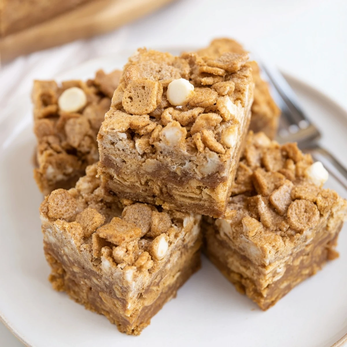 Decadent blondies infused with Cinnamon Toast Crunch, perfect for dessert lovers.  
