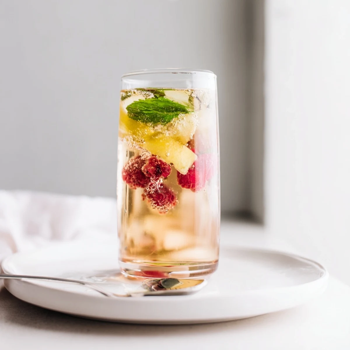 Refreshing kombucha-style home-brew mocktails fizzing with natural flavors and vibrant colors.  