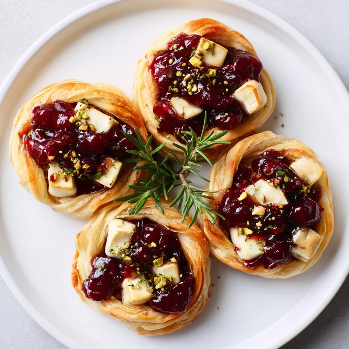 Enjoy the festive Cranberry Brie Bites Wreath, a wreath-shaped arrangement with warm, creamy brie.
