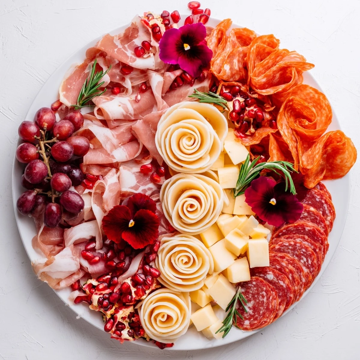 A fully loaded Advanced Artisan Array charcuterie board featuring a beautiful, diverse selection of treats.