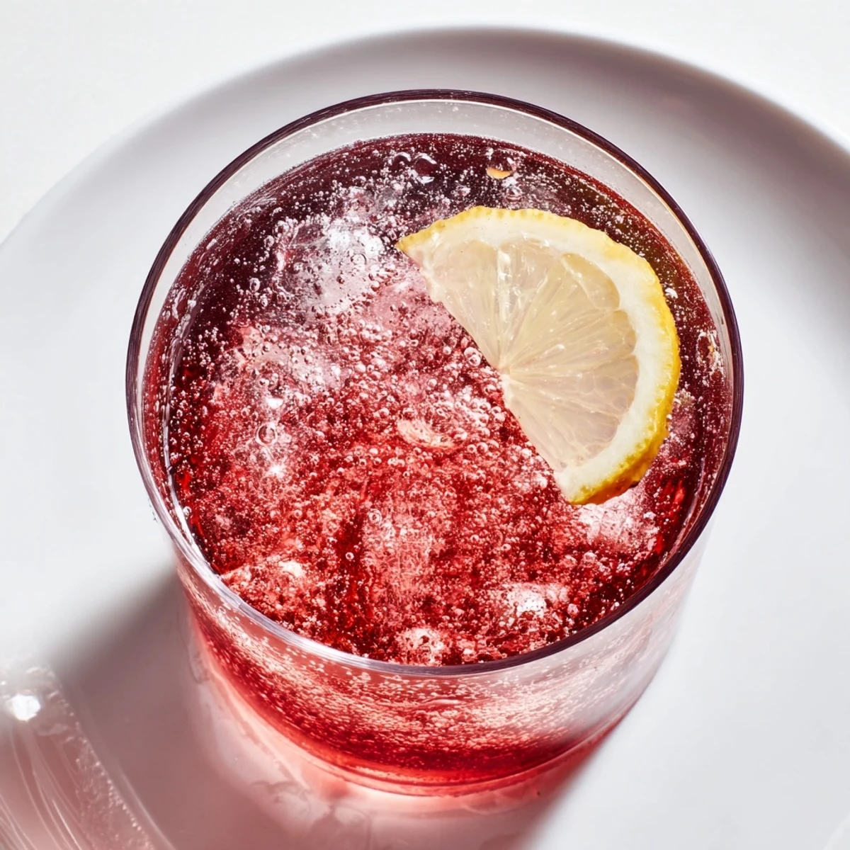 A chilled glass of the Sleepy Girl Mocktail, a refreshing cherry-infused bedtime beverage.
