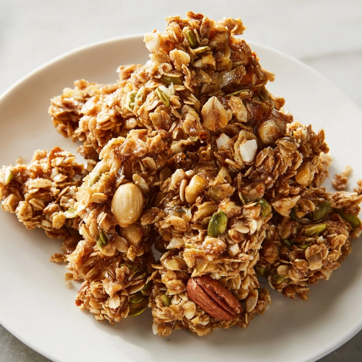 Sweet and toasty Granola Clusters, filled with nuts and baked until perfectly clustered and delicious.