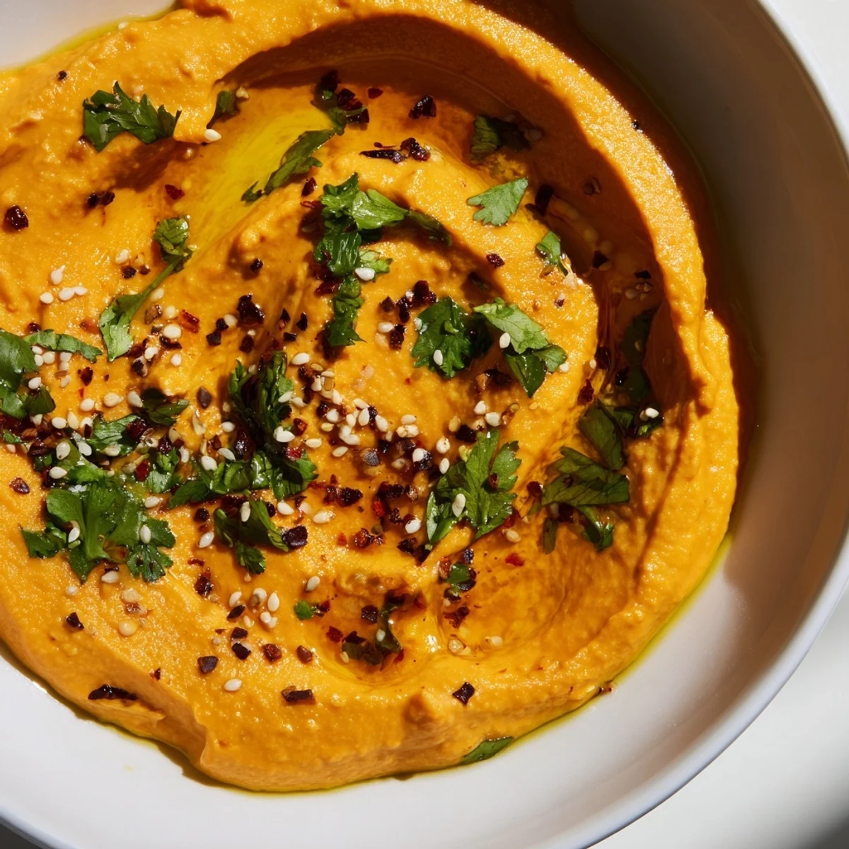 This Carrot Ginger Dip showcases warm roasted carrots blended with aromatic ginger, perfect for a party.