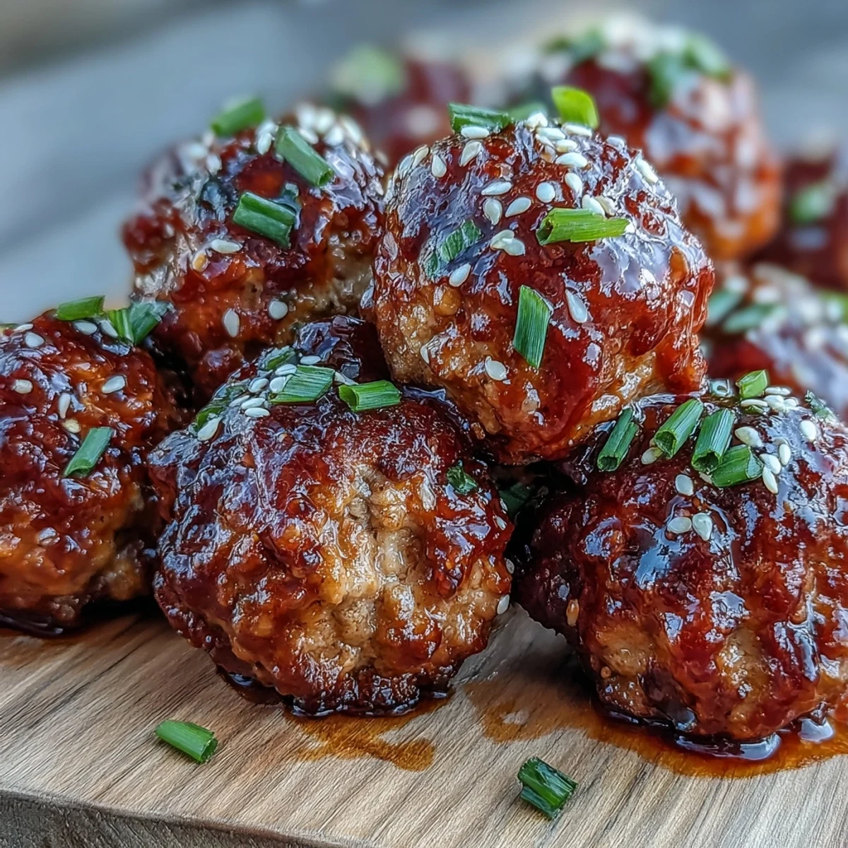 Sticky, sweet and spicy glazed Spicy Chili Honey Turkey Meatballs served steaming hot over fluffy white rice for dinner.