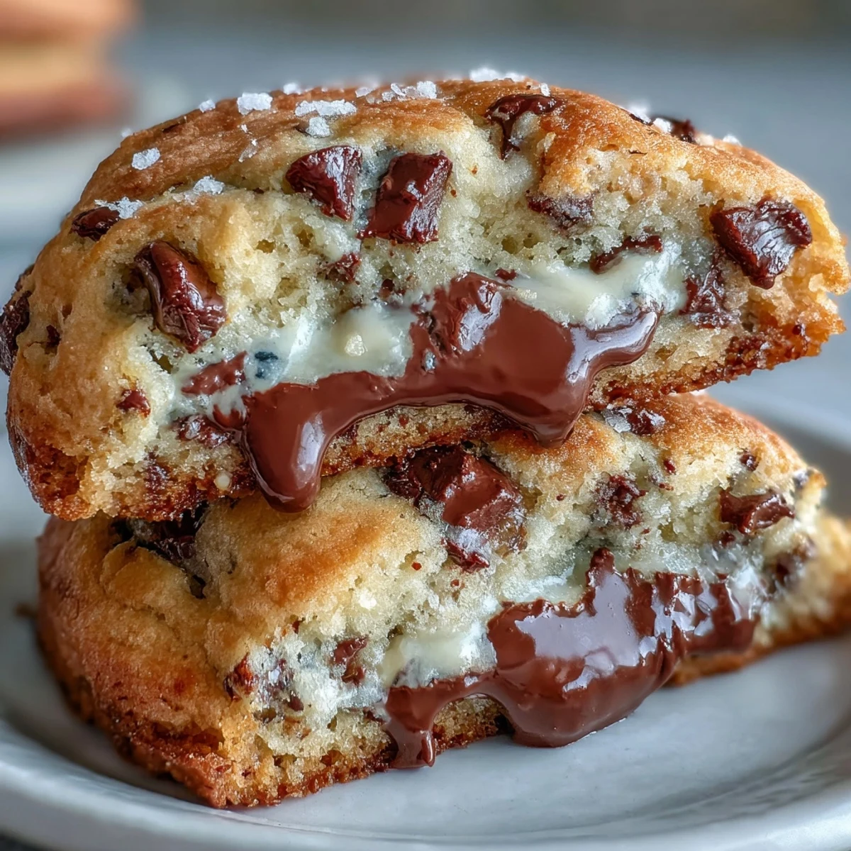 Chewy cookies made with cottage cheese for a subtle tang, loaded with chocolate chips and baked until the edges are lightly crisp.