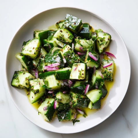 Vibrant Simple Cucumber and Dill Chopped Salad, showcasing fresh cucumber, dill, and juicy tomatoes.
