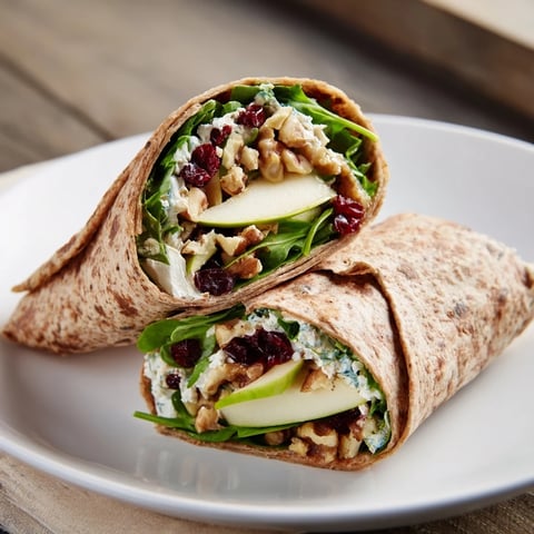 Beautiful rolled Cranberry Goat Cheese & Walnut Holiday Wrap, ready to eat with vibrant cranberries.