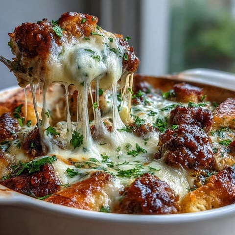 Golden-brown melted mozzarella and Parmesan top the Cozy Butternut Squash & Sausage Casserole, revealing roasted squash and savory sausage underneath.