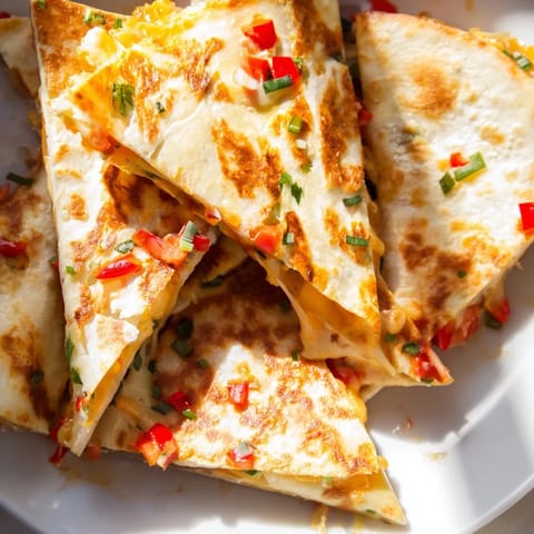 Crispy cheese snowflake quesadillas