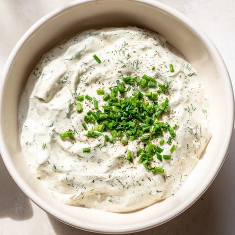 Homemade veggie ranch dip, sprinkled with fresh chives, is perfect for dipping crisp carrots.