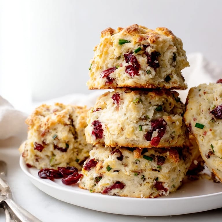 Warm and flaky cranberry jalapeño dip cheddar biscuits, bursting with flavor and perfect for snacking.