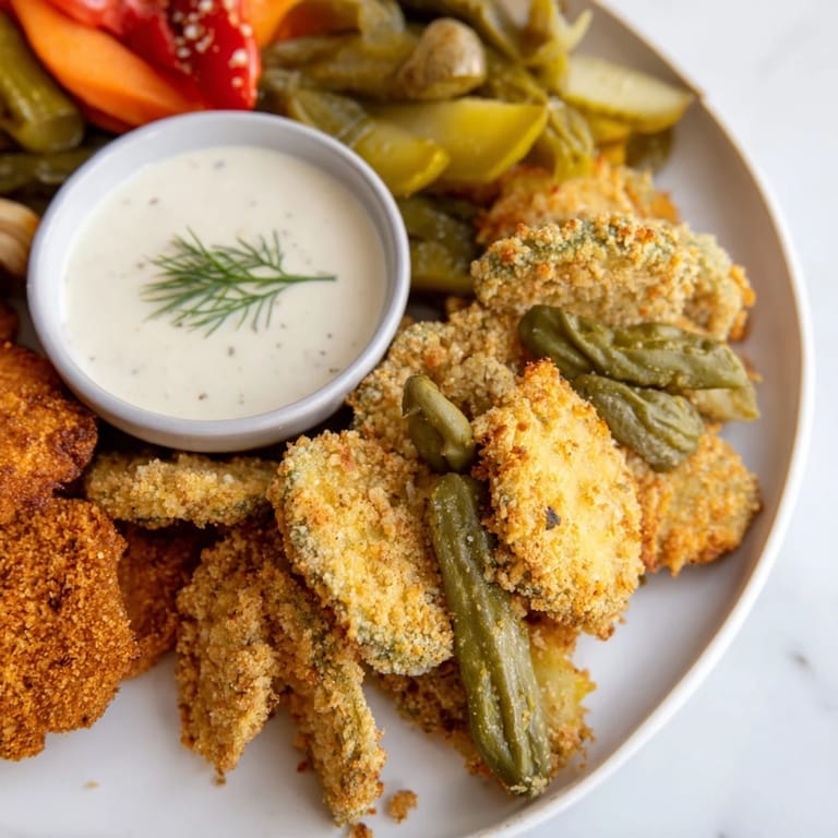 Savor the crunchy fried pickles with assorted pickled veggies in this Pickle Lovers Meal.