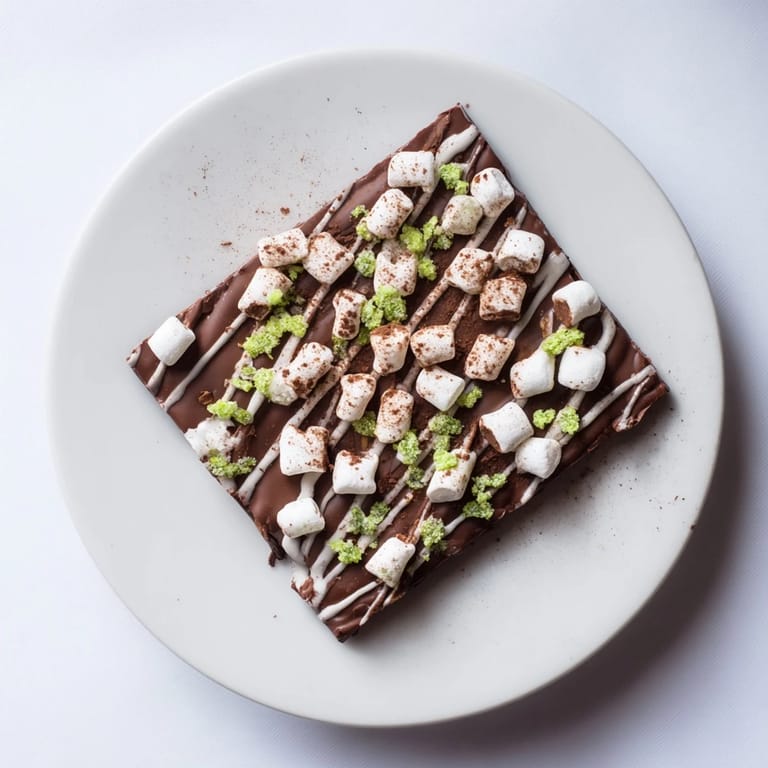 A close-up of beautifully decorated hot chocolate bomb bark, perfect for gift giving or festive gatherings.