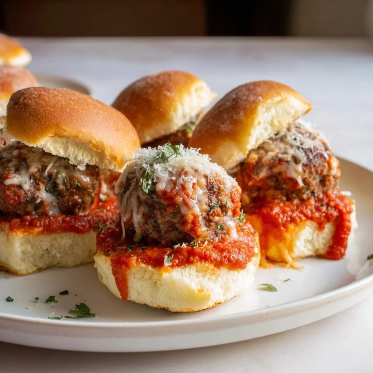 Warm, cheesy Easy Christmas Meatball Sliders, baked to perfection, look incredibly inviting for dinner.