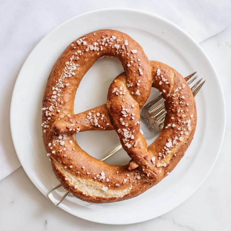 Enjoy warm, homemade Bretzels Anneau de Fête fresh from the oven, offering a salty, savory aroma.