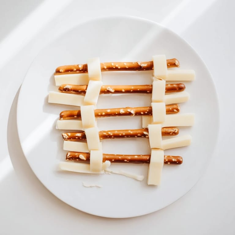 These String Cheese & Pretzel Rods are a visually appealing, simple appetizer perfect for snacking anytime.