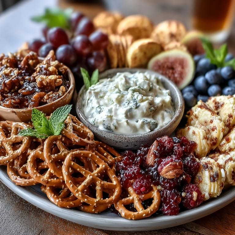 Celebrate Pisces with this enchanting snack board, showcasing blue-hued fruits, yogurt-covered blueberries, and blue cheese crumbles arranged artfully for a magical party display.