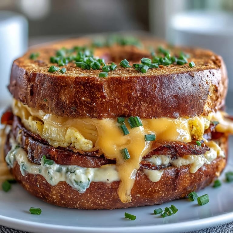 Chewy protein bagels layered with savory baked eggs and spinach, perfect for nutritious make-ahead breakfasts.