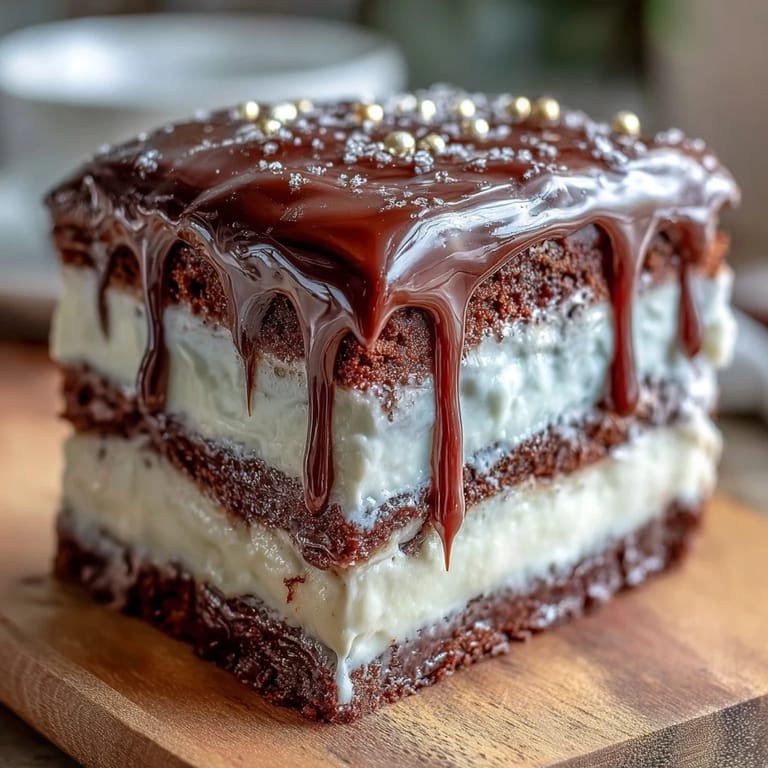 Three-tier vanilla sponge cake frosted with silky white chocolate buttercream and topped with shimmering gold balloon candies.