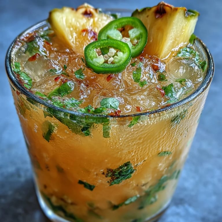 Sweet, spicy Pineapple Jalapeño Agua Fresca ready for frosty glasses.