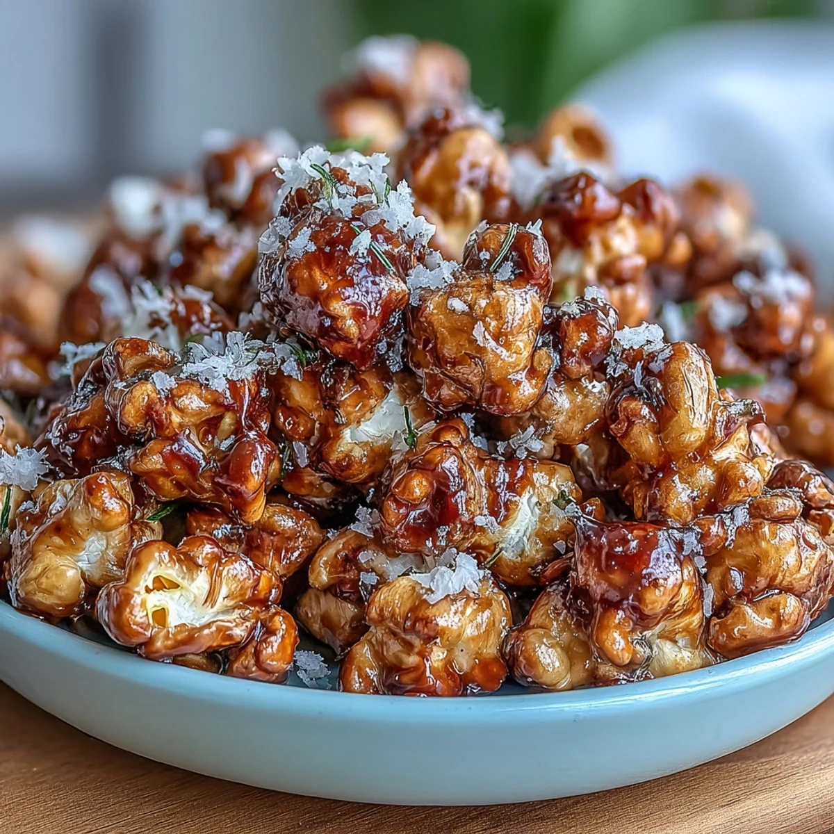 Gourmet truffle popcorn drizzled with aromatic oil and sprinkled with Parmesan and fleur de sel.  