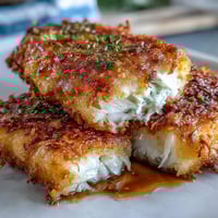 Crispy, golden catfish fillets with Southern spices, served alongside zesty homemade remoulade sauce.