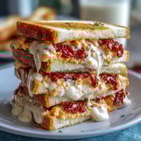 Classic Southern pimento cheese finger sandwiches on white bread, perfect for Derby parties and afternoon tea gatherings.