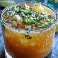 Vibrant Pineapple Jalapeño Agua Fresca cooling down a sunny day.